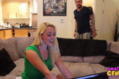 Shy Friend Joins In Double BJ — Amateur CFNM, starring Lauren George, Victoria Summers